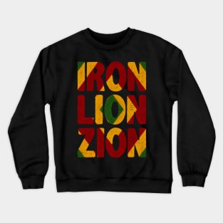 Iron Lion Zion, Rasta Colors, Jamaica Crewneck Sweatshirt